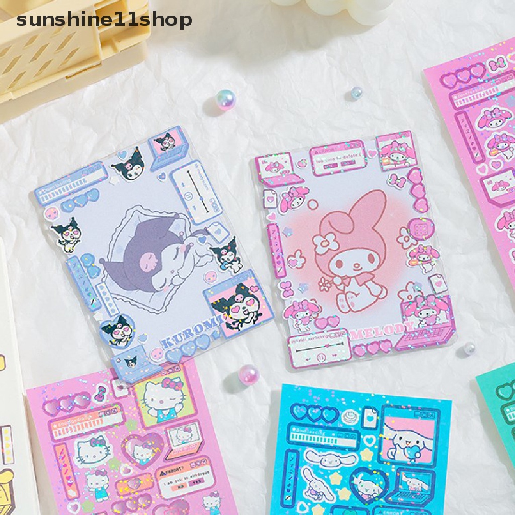 Sho Sanrio Sticker Cinnamoroll Kuromi My Melody Hello Kitty Pachacco Pompompurin Dekorasi Stiker Planner Japanese Diary N