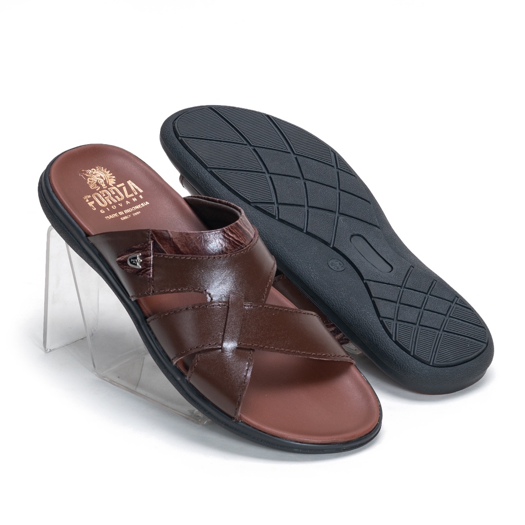 Sandal Pria  Slop Outsole Karet Slop Kulit Asli Premium Flip Flop MS447