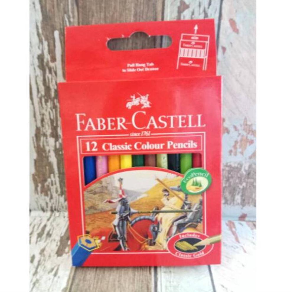

Ready Pensil Warna Faber Castell 12w classic Pendek 77