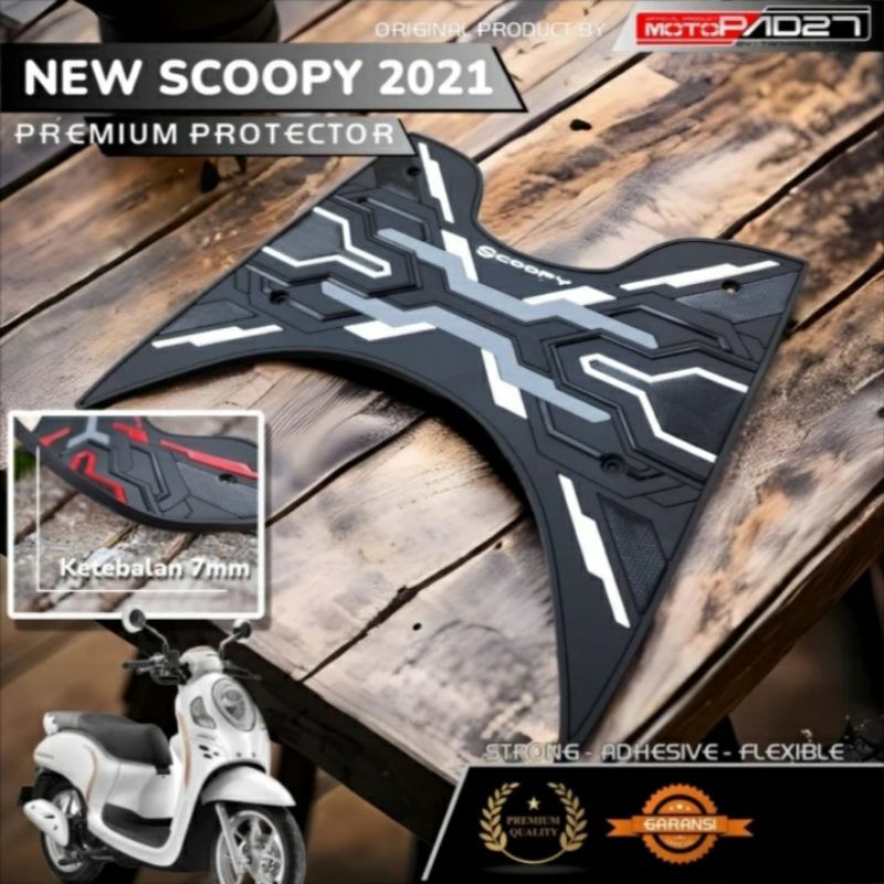 Karpet alas pijakan kaki New SCOOPY 2021-2023 RUBBER Motif