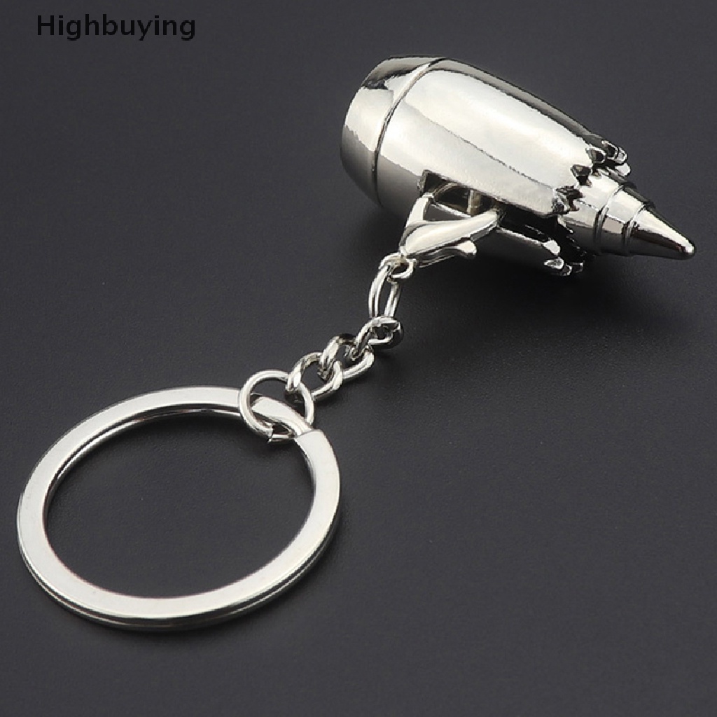 Hbid Logam Baru 3D Aviation Plane Model Mesin Gantungan Kunci Mini Jet Engine Keyrings Hadiah Glory