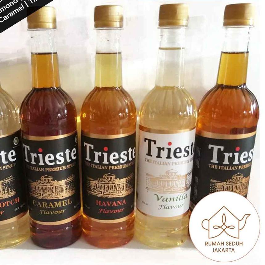 

❃ Trieste Italian Syrup 650 mL - Coffee Syrup : Caramel, Vanila, Rum, Hazelnut, Irish Cream, Almond ✭