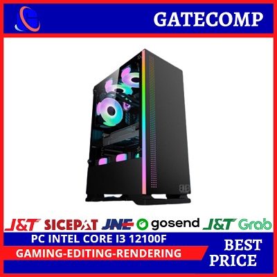 PC Gaming Intel Core i3 12100F  (Radeon  RX550 4GB) Siap Gaming