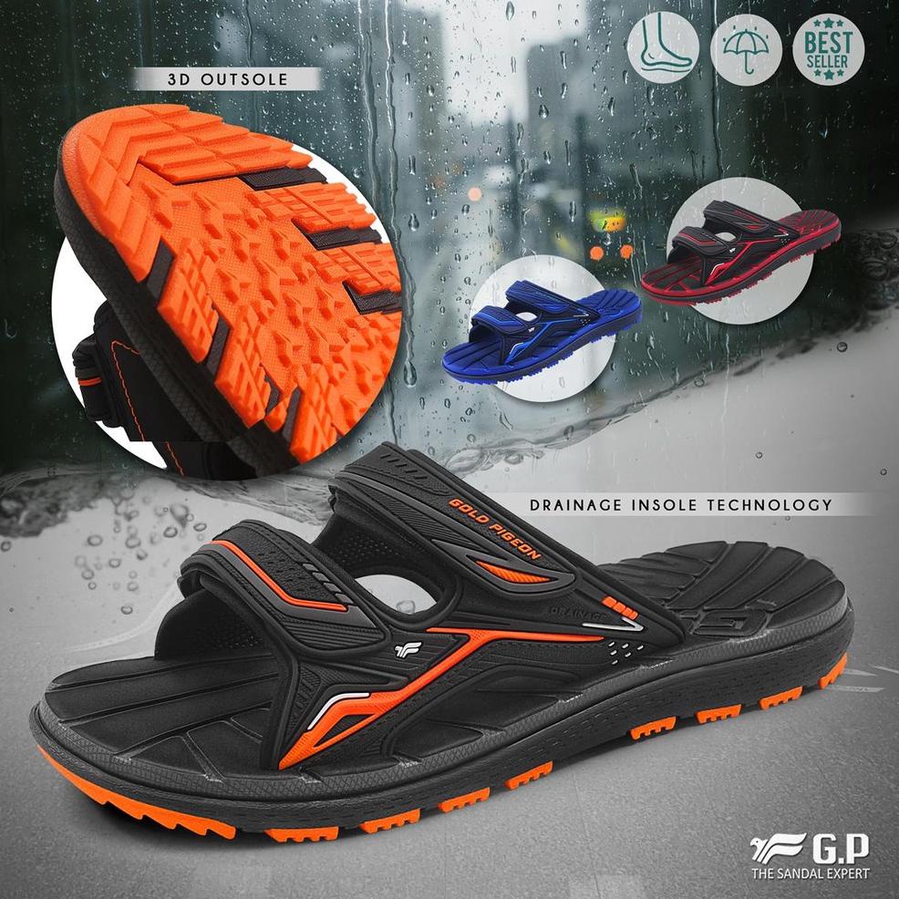 CHEKOUT Gold Pigeon Sandal Selop Pria Drainage Yukon G0594 G2269