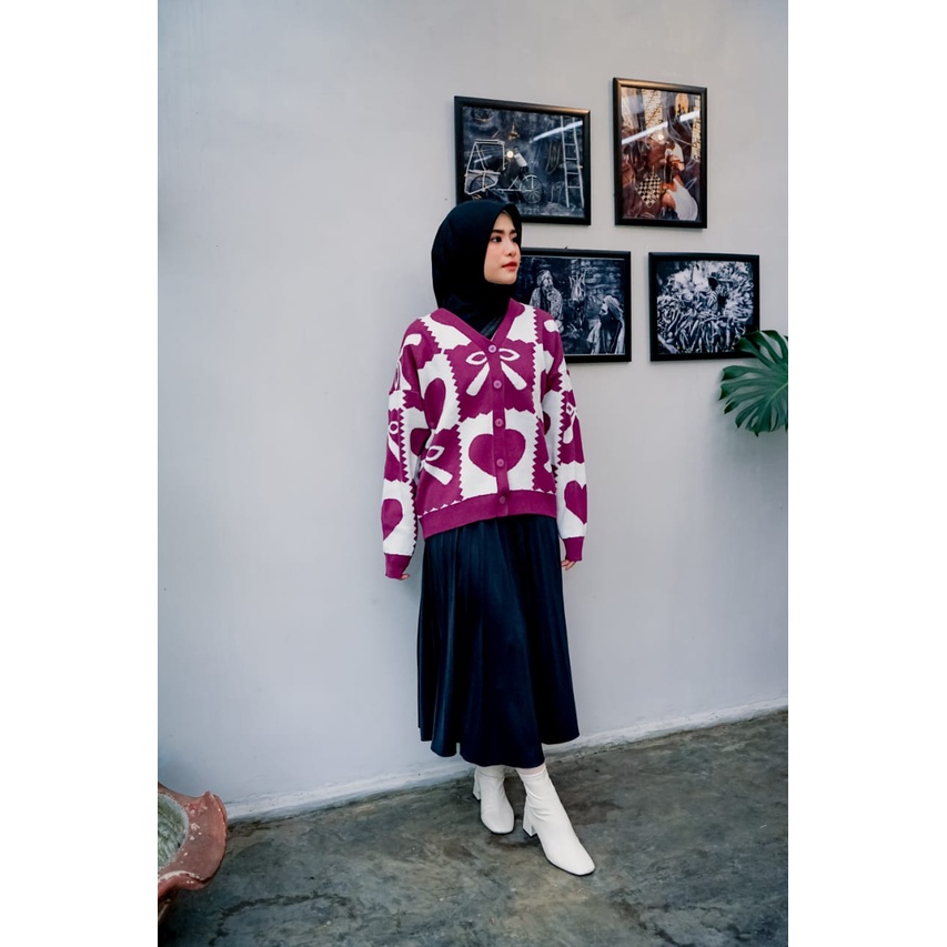 HAMEDA CARDY / ATASAN WANITA / RAJUT KEKINIAN / KNIT KECE