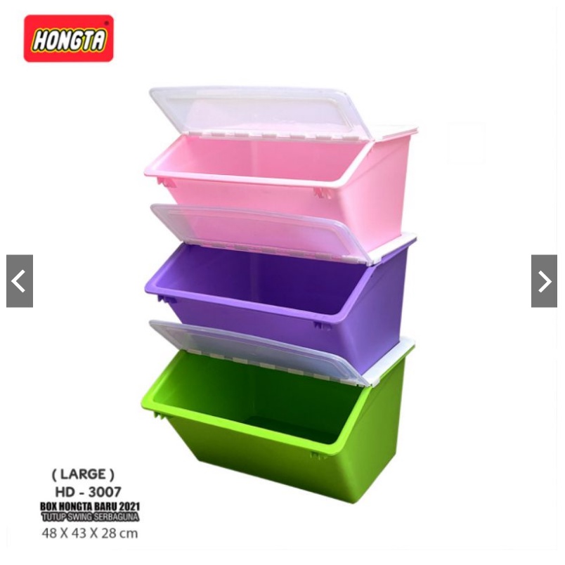 HONGTA - Tempat Penyimpanan/Rice Box Container dengan penutup Swing