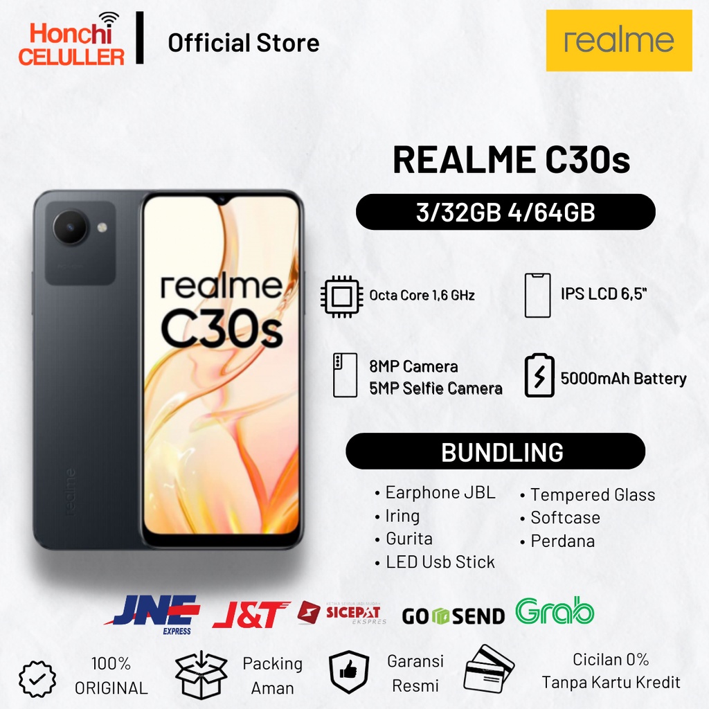 REALME C30s 4/64 GB 3/32 GB GARANSI RESMI REALME INDONESIA