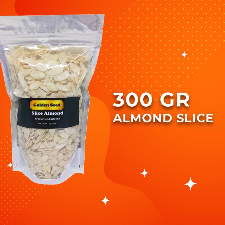 

➱ RAW ALMOND SLICE 300 GRAM PREMIUM - ALMOND IRIS MENTAH 300 GR ✵