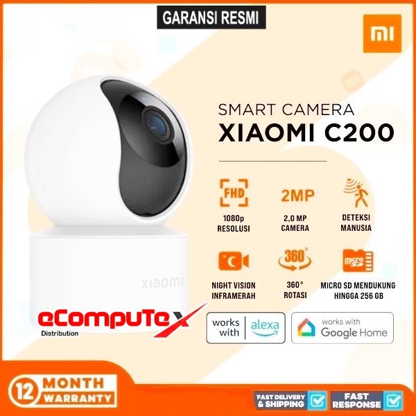 XIAOMI SMART CAMERA C200 1080P 360° /  IP CAM CCTV XIAOMI C 200 - GARANSI RESMI
