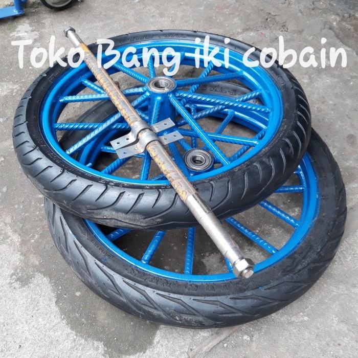 RODA GEROBAK DORONG 1set Ruji Besi 8besar Ring 17inch Roda Kastor Ban