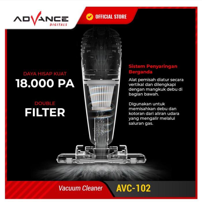 Vacum Cleaner Advance AVC-102 2in1 Penyedot Debu Tangan pendek / Stand panjang / Sedot Debu 2in1 kotoran Lantai Sofa