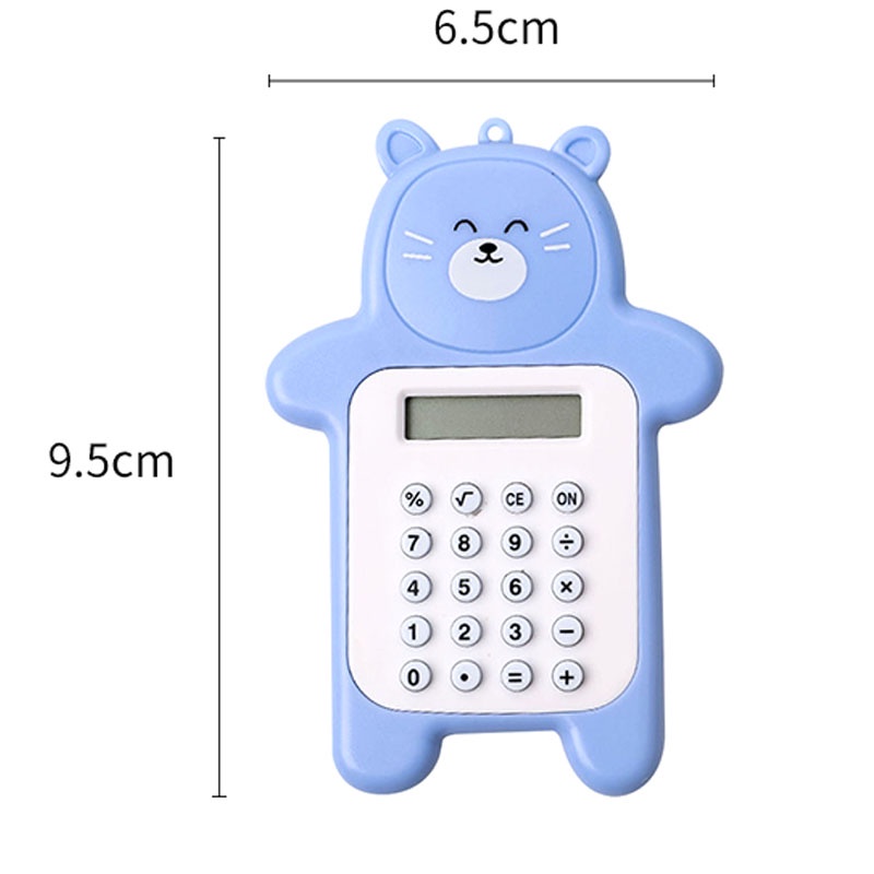 Mini Lucu Kartun Beruang Kalkulator Siswa Portable Kecil Digital Calculators