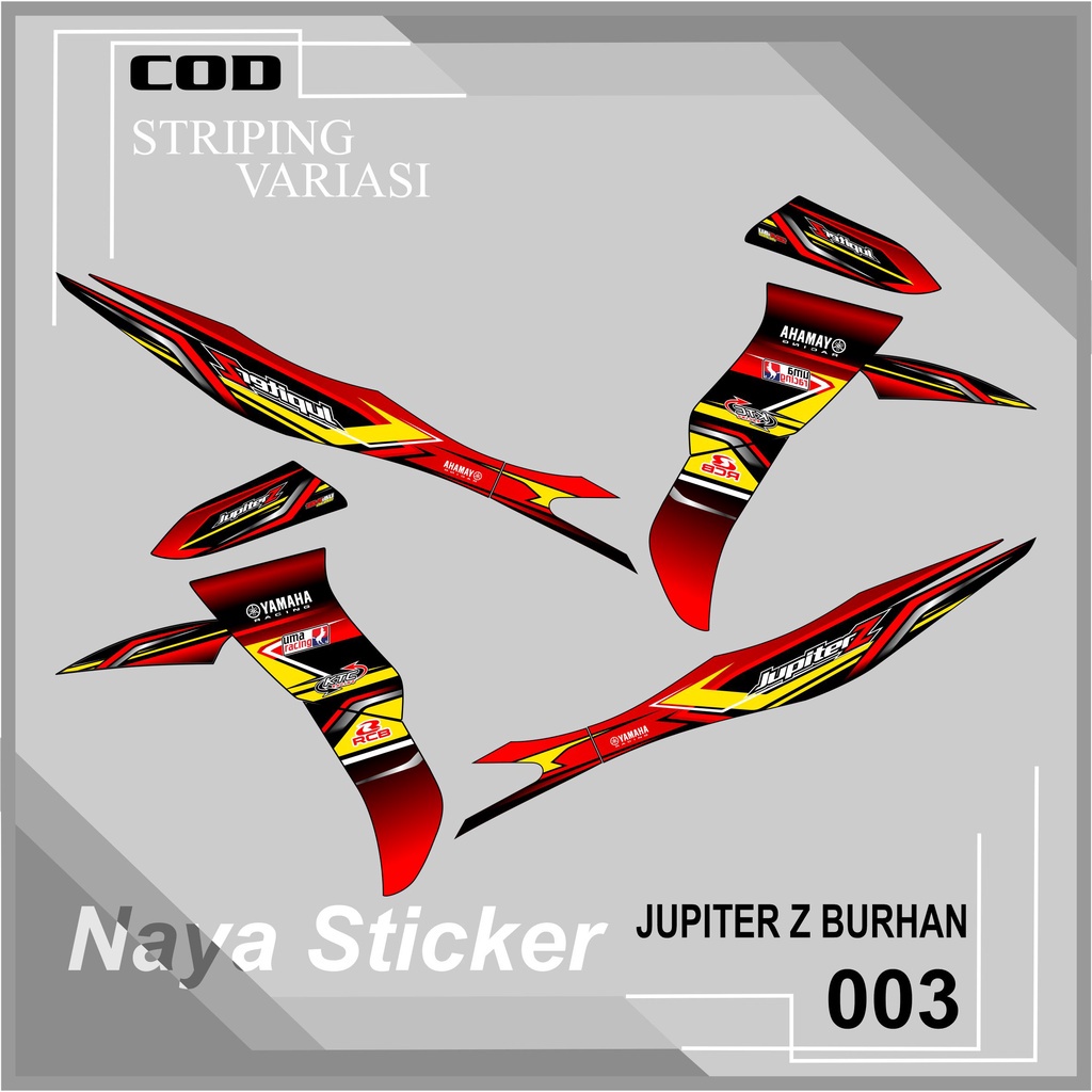 Sticker Striping List Variasi Jupiter Z Burhan - Striping Variasi Jupiter Z Burhan