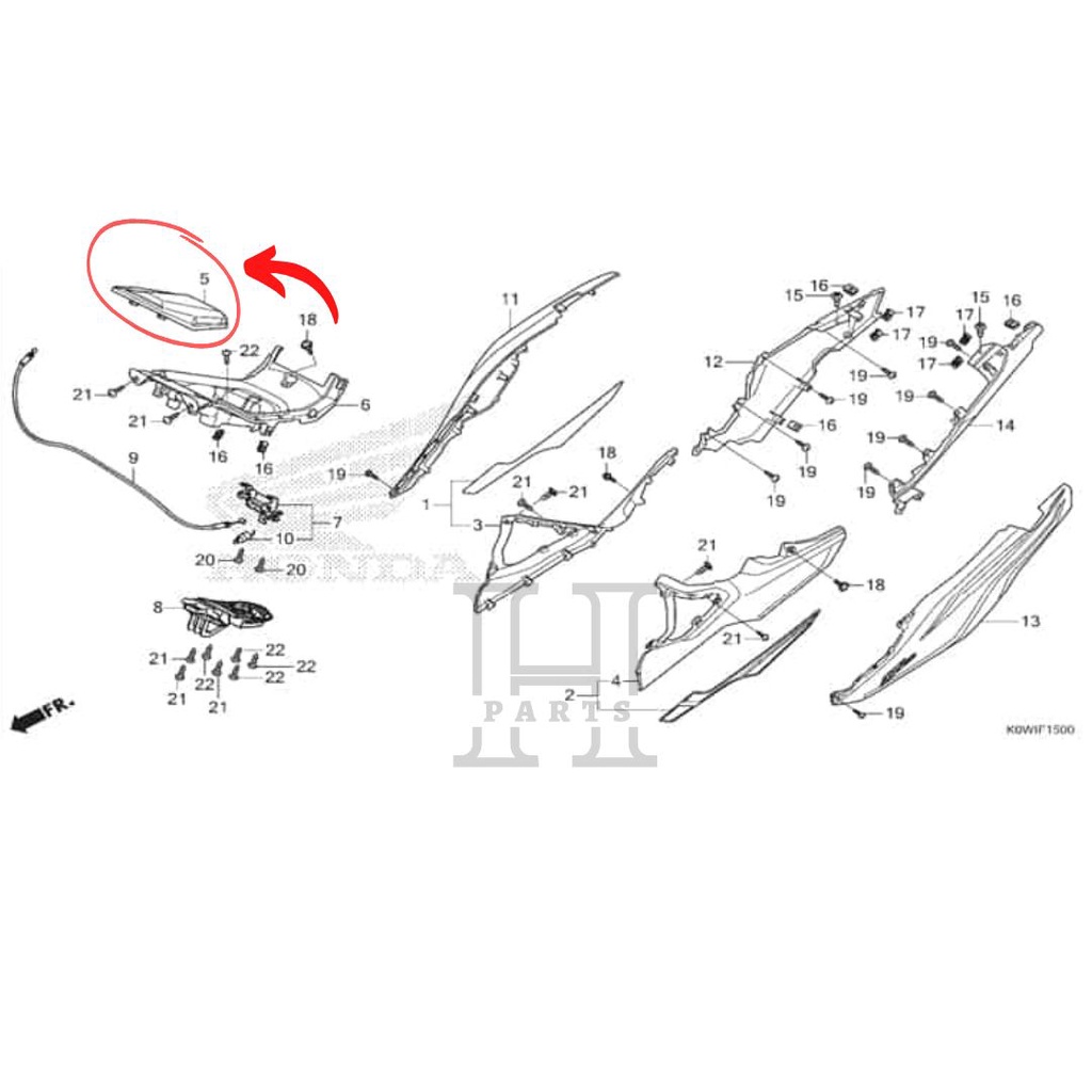 COVER TUTUP TANGKI BENSIN LID FUEL ADV 150 64405-K0W-N00ZB ASLI ORIGINAL AHM HGP HONDA