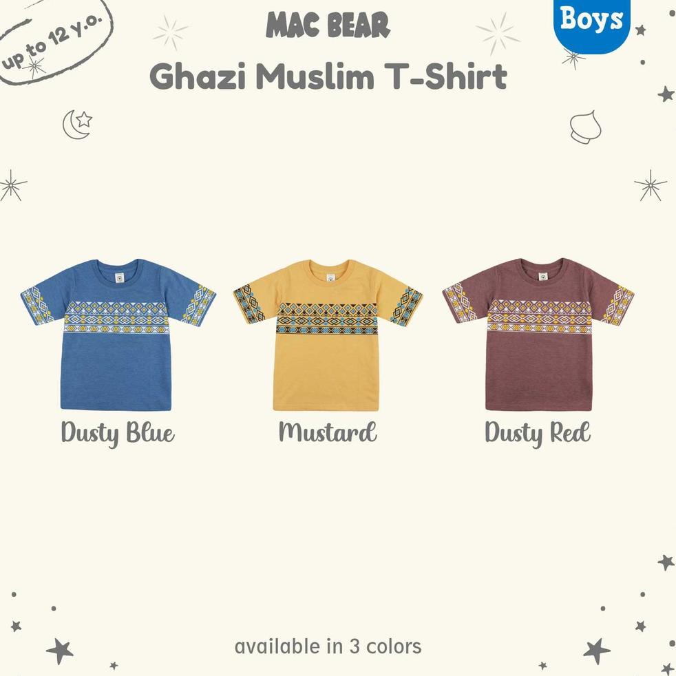 Murah Meriah MacBear Baju Anak Laki-laki Kaos Kurta Anak Muslim Collection Ghazi 2-12 tahun