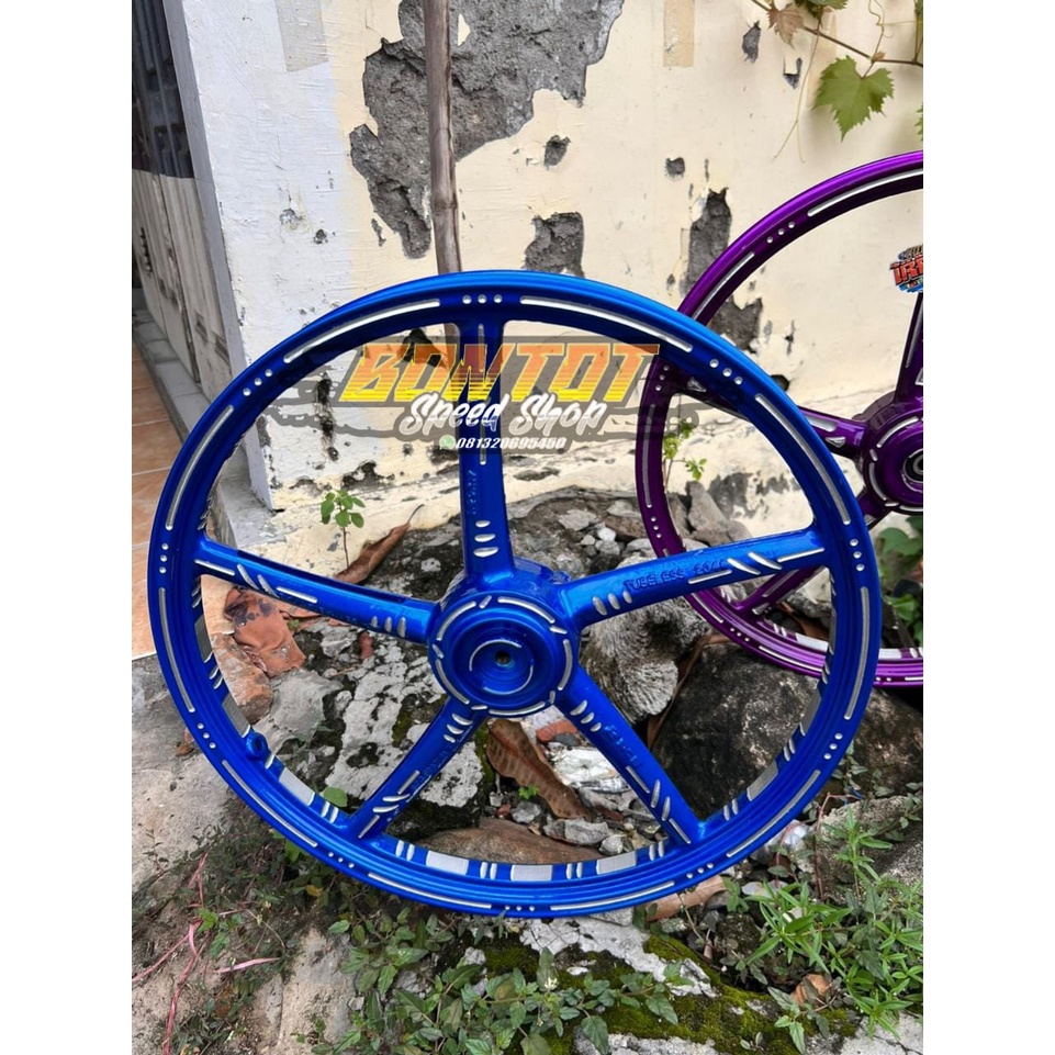 Velg RCB depan uk 120/17 custom bubut slot miling balap, contest, harian josss mantap