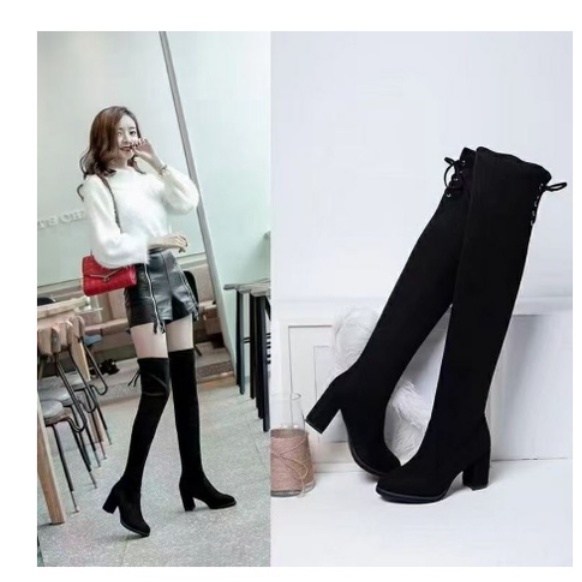 B21 Sepatu Boots Import Murah Wanita Terkini Korea Terlaris Populer B21 Sepatu Boots Korea Fashion High Heels Sepatu Boots Fashion Wanita