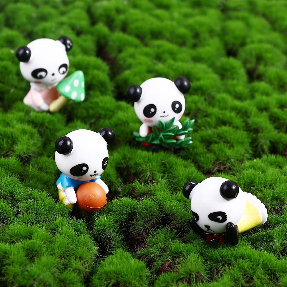 Mxbeauty Ornamen Lanskap Mikro Kartun Pot Pemandangan Taman DIY Aksesoris Dekorasi Rumah Patung Miniatur Buah Model Panda