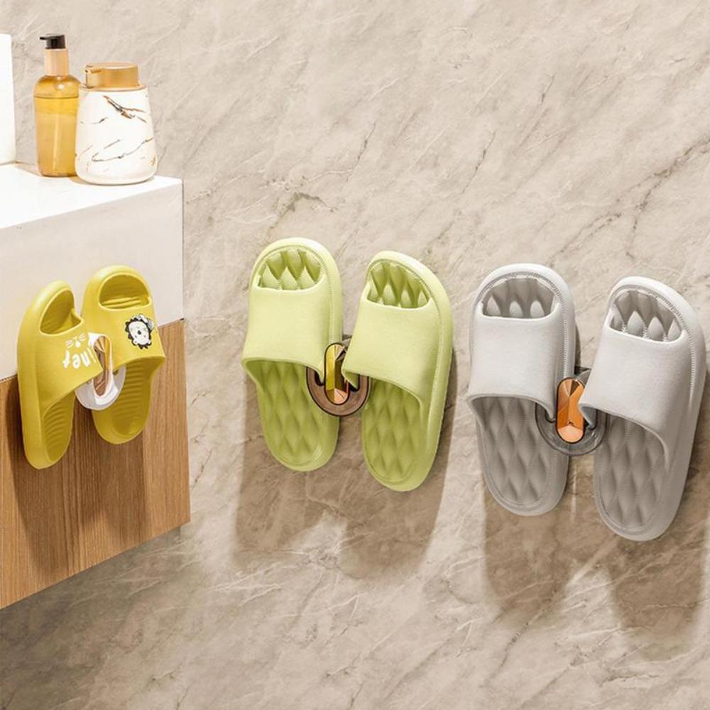 Rak Sandal Kamar Mandi Nanas Rumah Tempel Dinding Hemat Ruang Shoe Cabinet Organizer