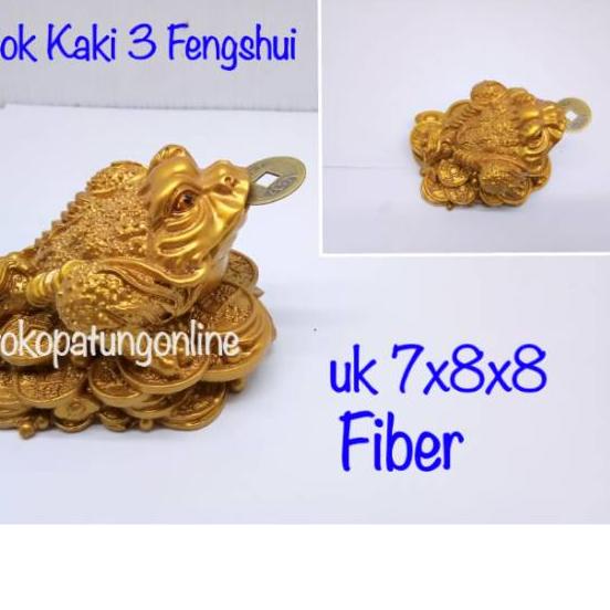 ➹ Patung Kodok Fengshui Gigit Koin Cina Kaki 3 ✻