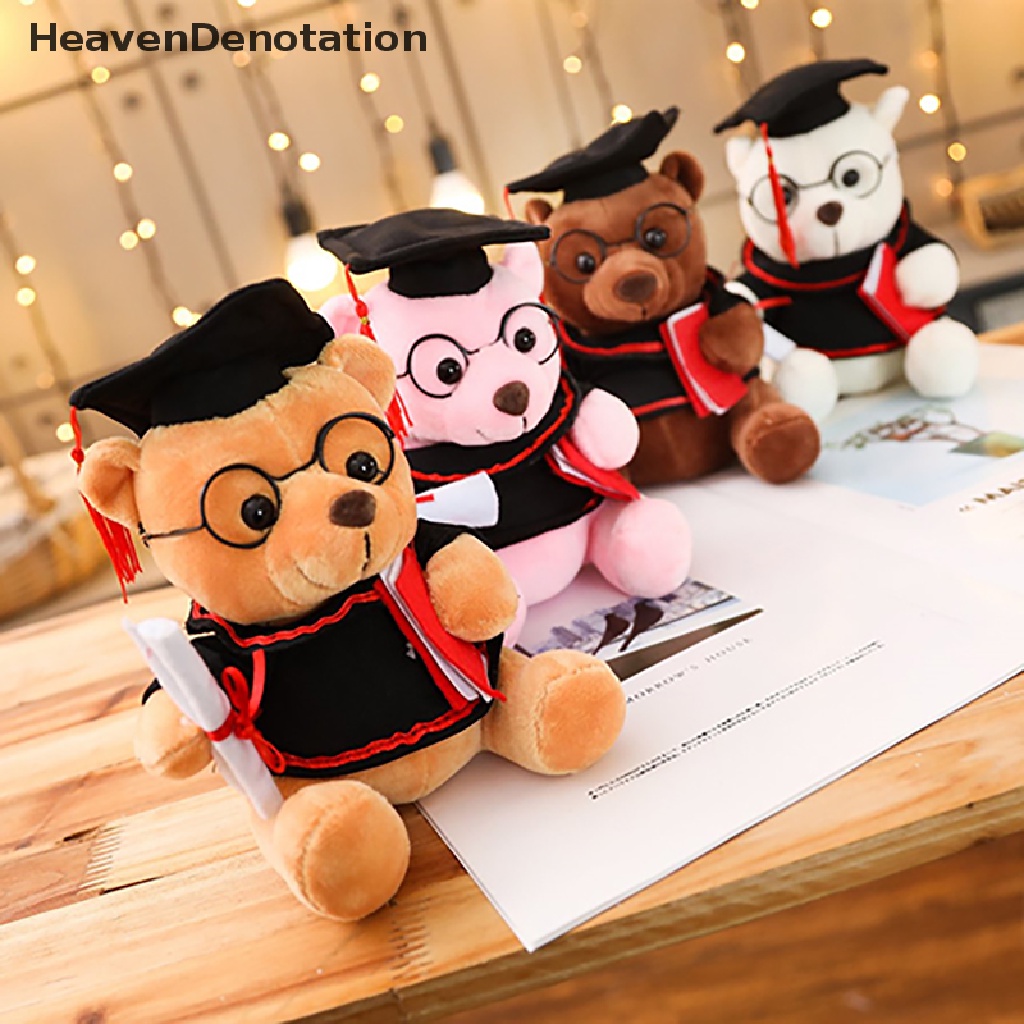 [HeavenDenotation] Boneka Beruang Wisuda Anak Dewasa Hadiah Ulang Tahun Siswa Dokter Beruang Mainan Hewan HDV