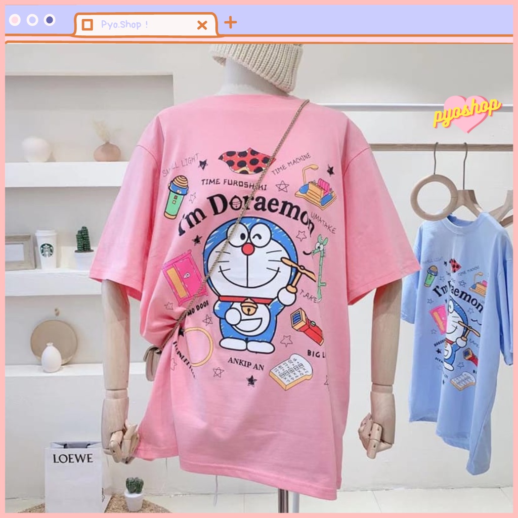 Kaos Jumbo Wanita Big Size Import Motif Doraemon