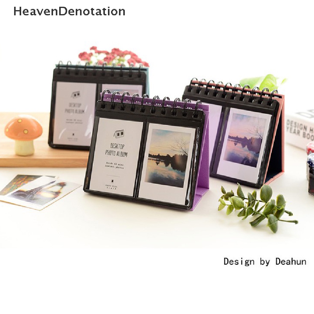 [HeavenDenotation] Kalender Meja Album Foto 3inch Mini Instax Polaroid Album Kalender Meja 68saku Gambar Tempat Penyimpanan Photocard Holder2022 HDV