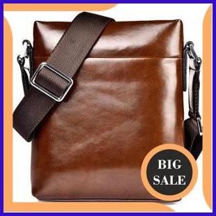 tools POLO Weide Tas Selempang Kulit Pria Model Vertical - 0611 - Brown 1F3B23