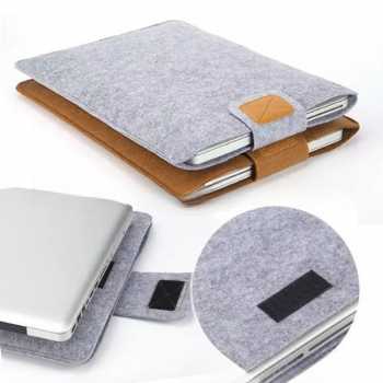 Sarung Pelindung Laptop 12 14 Inch Sleeve Case Pro Soft Protection For Laptop Tablet Macbook / Tas Laptop Waterproof  Murah Model Simpel Keren Elegan / Sarung Laptop Asus Acer Apple Lenovo Hp Tebal Bahan Premium Berkualitas / Wadah laptop Murah Abu-Abu