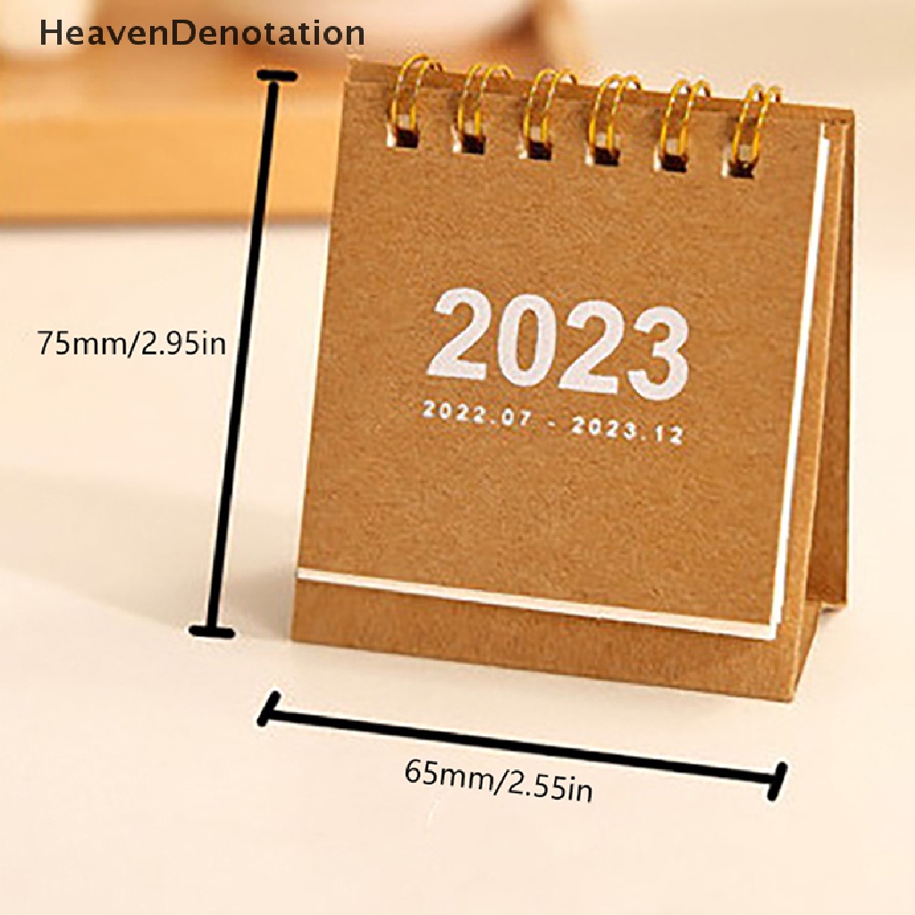 [HeavenDenotation] 2023kalender Mini Kreatif Simple Planner Dekorasi Kalender Meja HDV