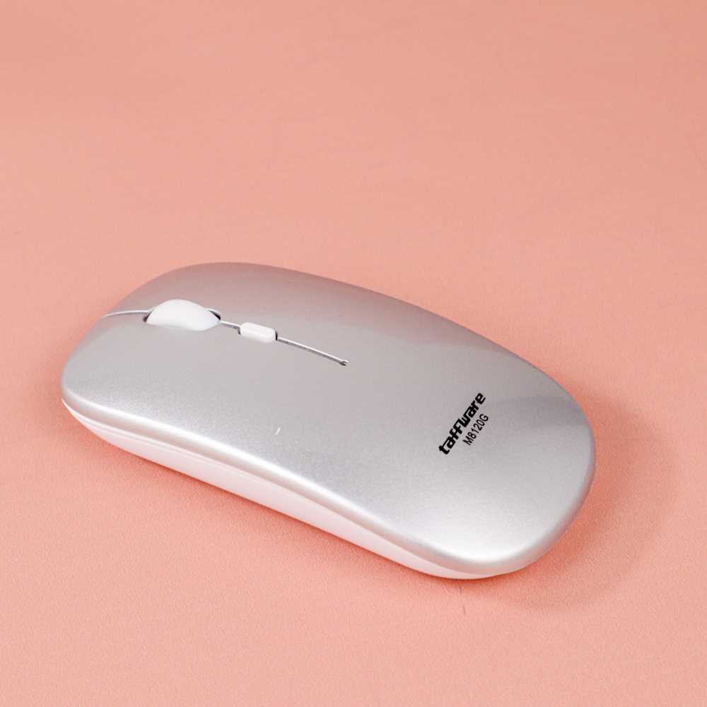 TAFFWARE Mouse Wireless Rechargeable 2.4G dengan Koneksi Bluetooth 5.2