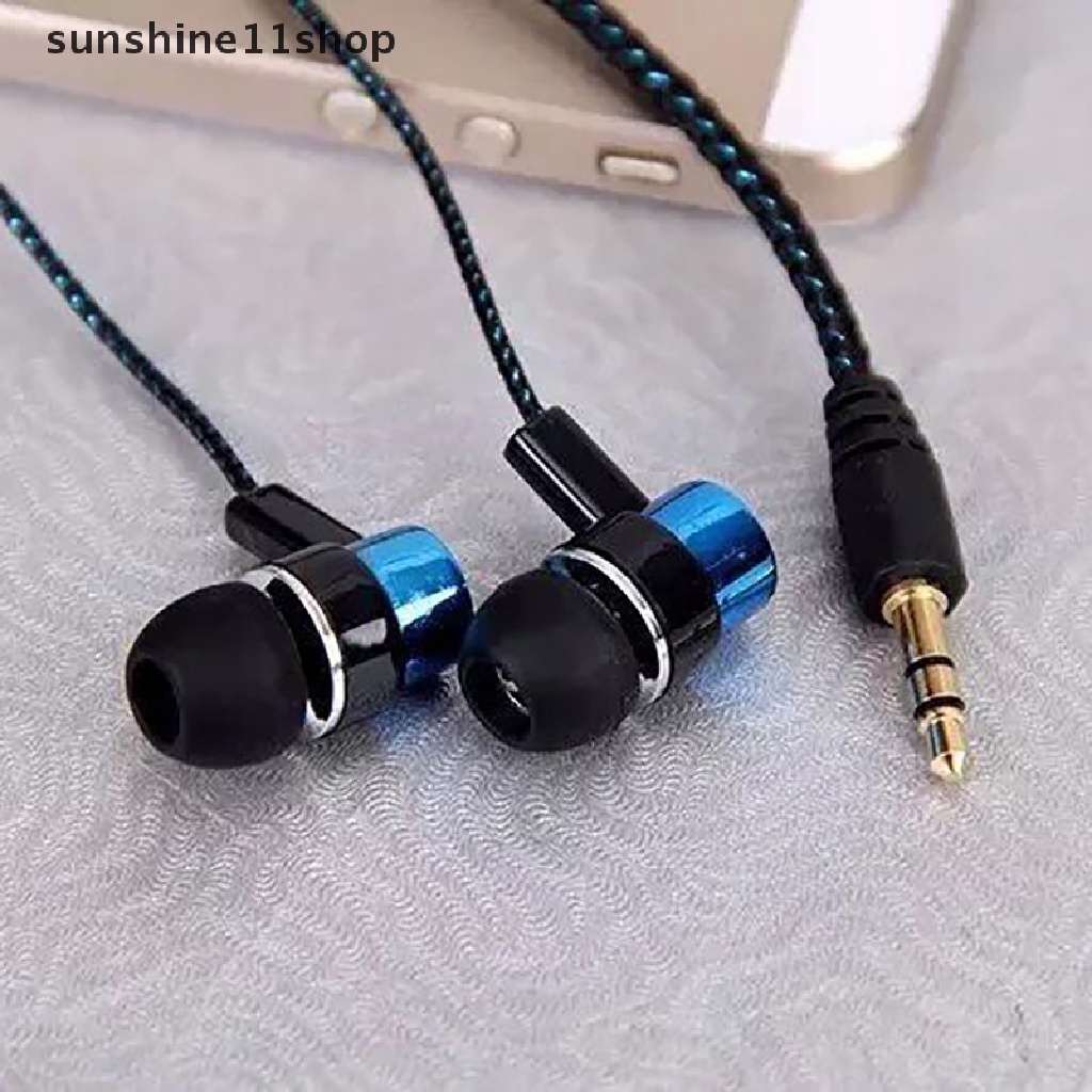 Sho 3.5mm Headphone Kabel HiFi In-ear Sports Gaming Earbud Anti-Berliku Kabel Earphone Stereo Earphone Kawat Musik Sport Headset N