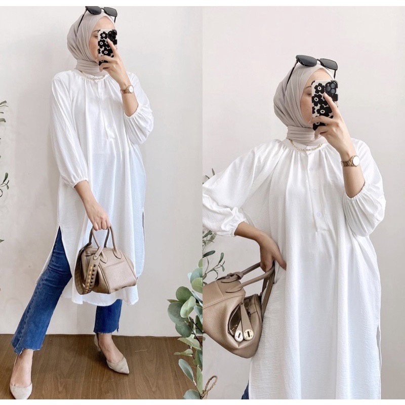 Tunik Crinkle Wanita Terbaru /Atasan Wanita Crinkle