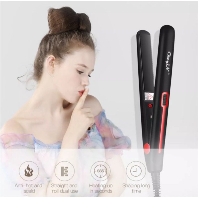 CkeyiN Pelurus Rambut Lurus Portabel, Alat Catokan Rambut, Pelurus - Ungu Catokan Catok Rambut