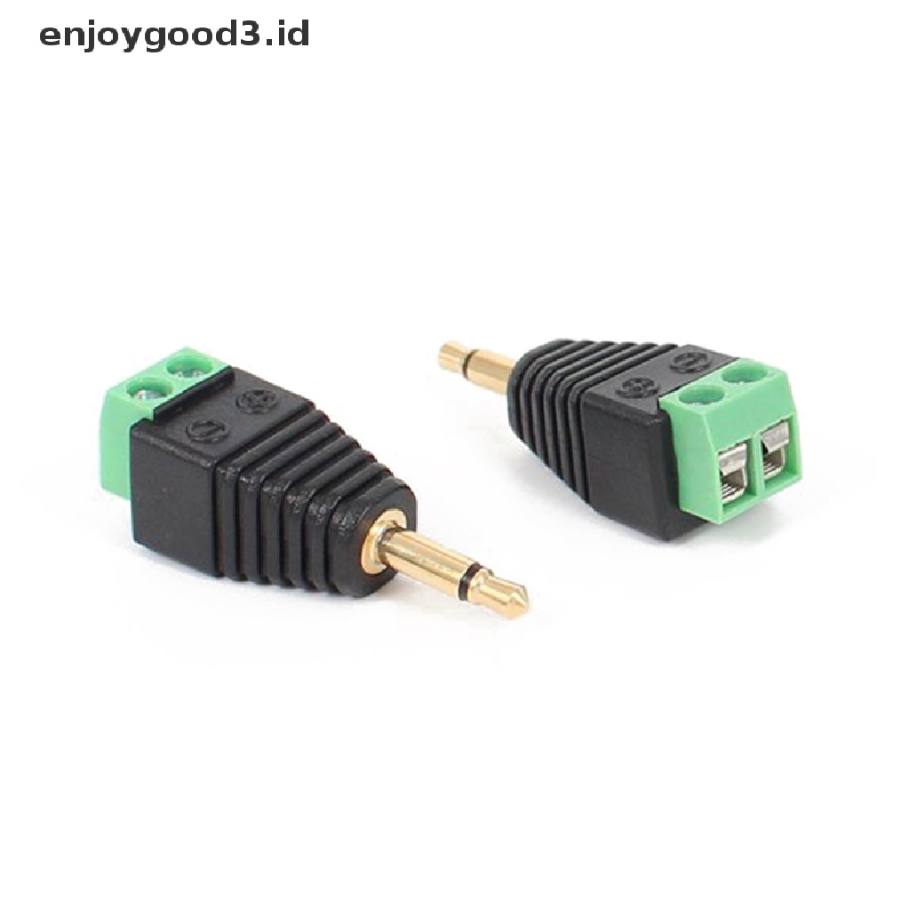 【 Rready Stock 】 3.5mm Mono Male to AV Screw Terminal Mono Jack Stereo Male Plug Audio Mono Channel Plug To Screw Terminal Audio Mono Channel Plug （ ID ）