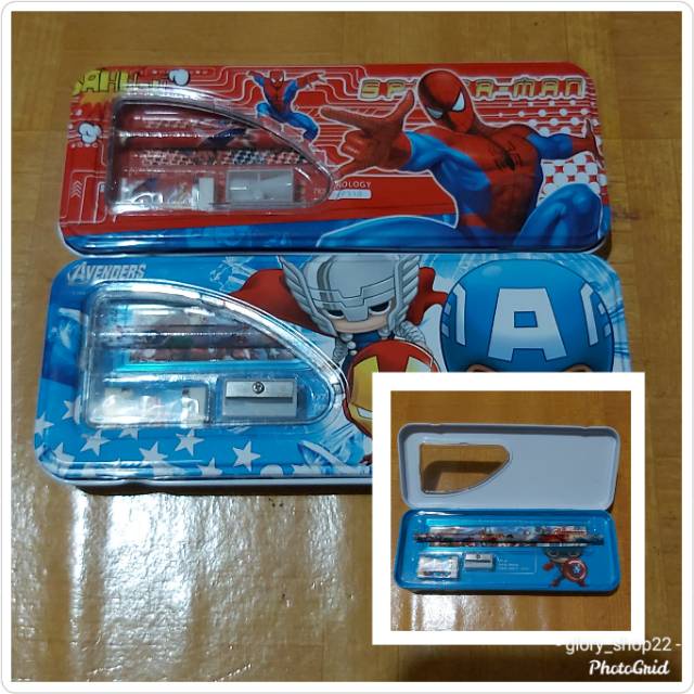 

Terlaris ✨ -Kotak pensil kaleng/kotak pensil set/kotak pensil susun/tempat pensil/tempat alat tulis- 2.2.23