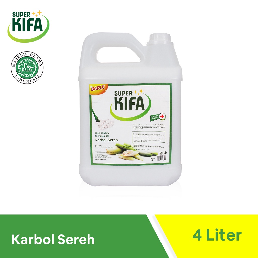 SUPER KIFA Jerigen Karbol Sereh 4L - Desinfectan - Antibacterial
