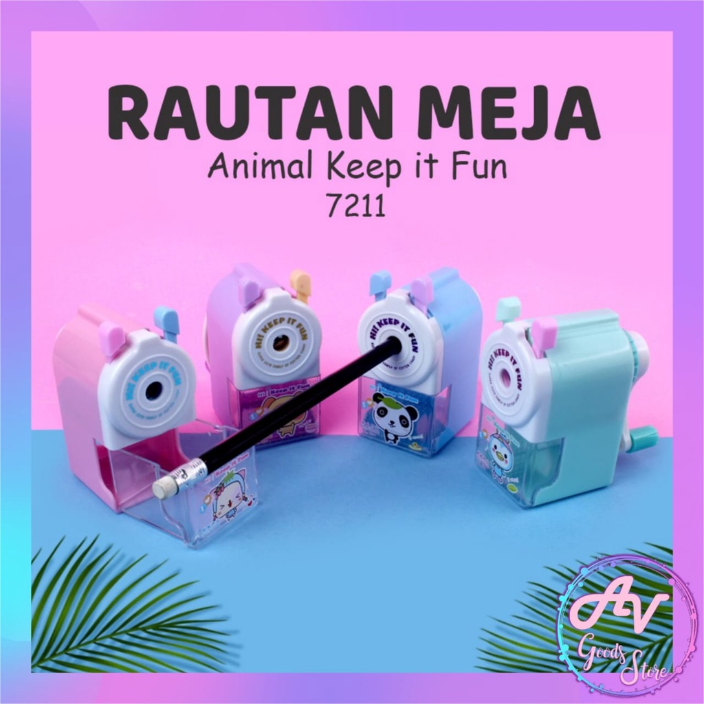 

Rautan Meja Animal Keep It Fun 7211 / Serutan Pensil Duduk Putar Fancy Karakter