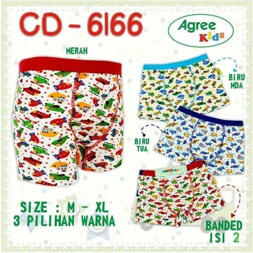 [ISI 3] CD Anak AGREE 6166 Motif Anak Model BOXER Motif - Pakaian Dalam