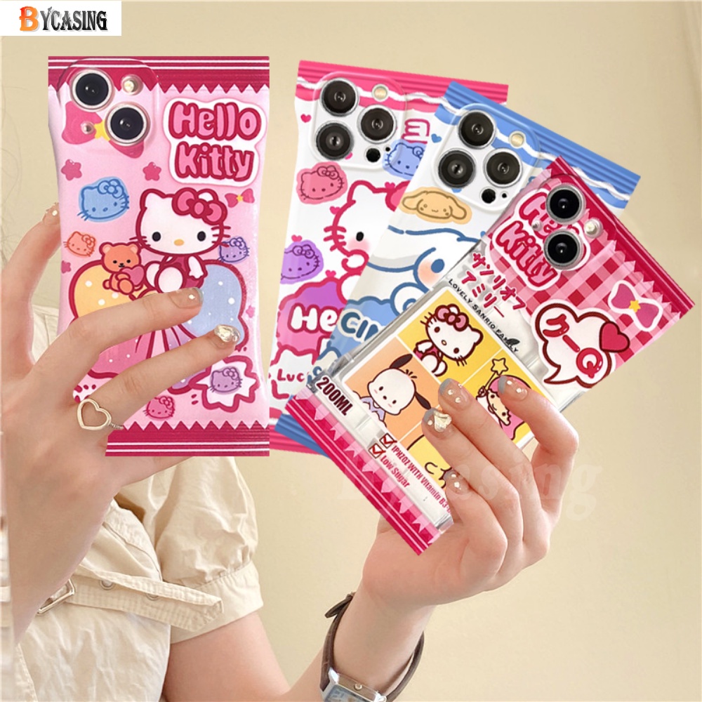 IPHONE Case Lucu Kompatibel Untuk Iphone11 13 12 14 Pro MAX iPhone7 8plus 6 6s Plus XR 14Plus XS MAX Case Permen Lucu Kartun Kitty Kucing Soft Cover BY
