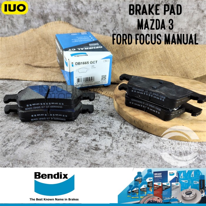 Kampas Rem Belakang Mazda 3 Ford Focus BENDIX Brake Pad DB 1665 GCT