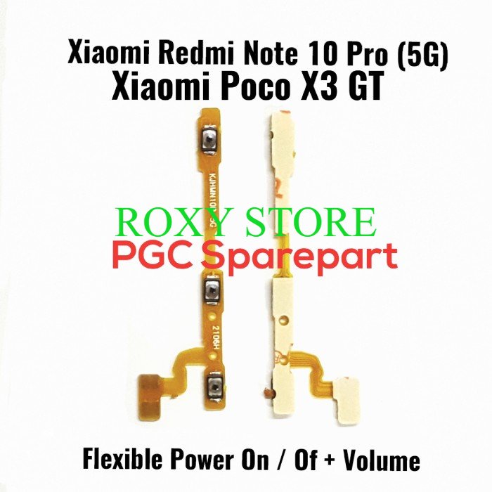 Flexible Volume Power On Off Xiaomi Redmi Note 10 Pro (5G) Poco X3 GT Original