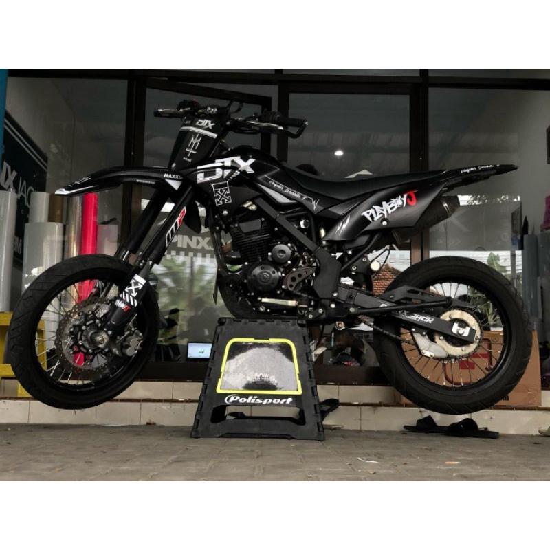 Decal Stiker Kawasaki Klx 150 Dtracker Full Body Hitam Keren