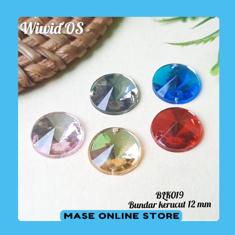 MST (10 bj) DIAMOBD JAHIT BUNDAR KERUCUT 12 MM BLK019 MASESTORE