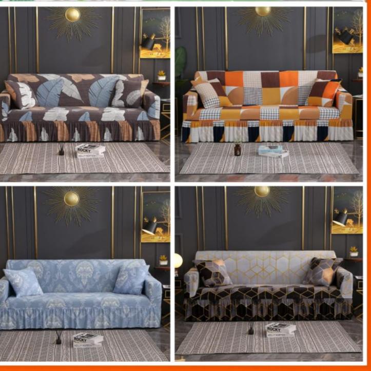 ❅ COVER SOFA MOTIF COVER SOFA STRECH SARUNG SOFA SOFA TAMU SARUNG SOFA 123SEATER SOFA MOTIF ➧