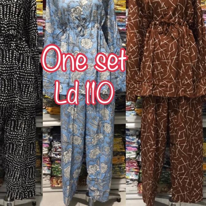 ☄ stelan rayon premium busui lengan panjang celana panjang ❊