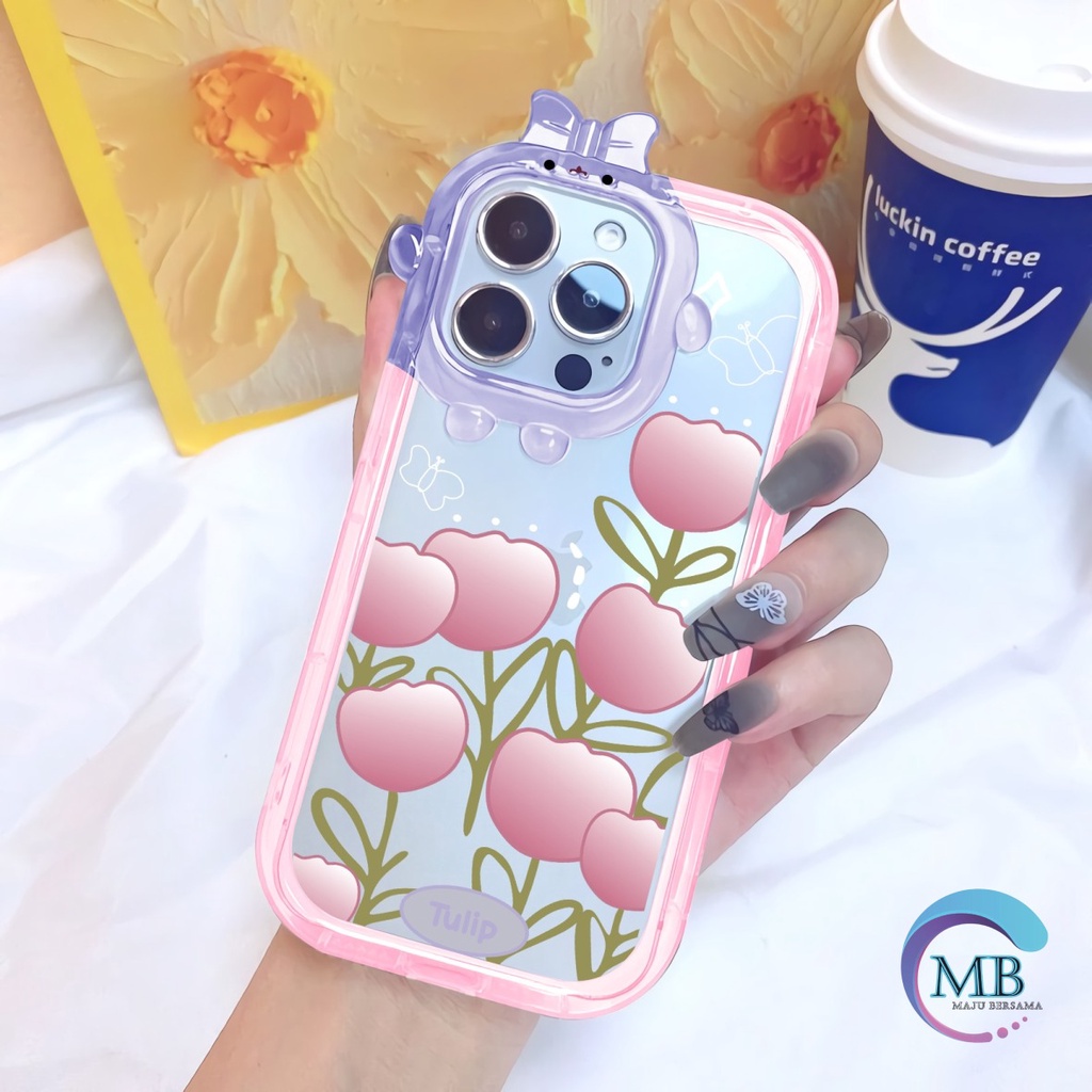 SS142 SOFTCASE MOTIF BUNGA TULIP FOR IPHONE X XS XR XS MAX 11 12 13 14 PRO MAX MB4385