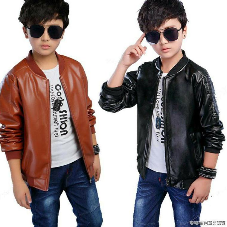 BEST SELLER Jaket anak laki-laki untuk umur 3 sampai 12 tahun kulit sintetis