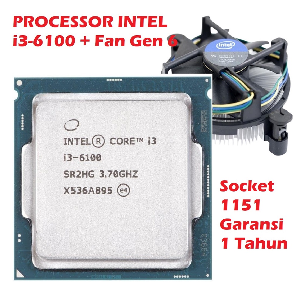 CPU KOMPUTER INTEL GEN 6 CORE i3-6100 CORE i5-6500 CORE i7-6700 RAM 8G HD 500G INTEL GEN 6 SOCKET 1151 DDR4