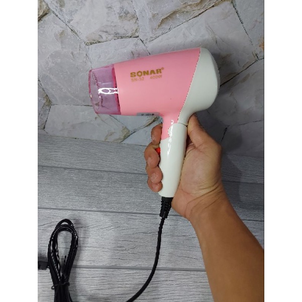 Travel Hair Dryer Hairdryer Lipat 400W Sonar SN 32 ORIGINAL